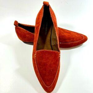 Cynthia Rowley Ballet Flats Womens 8 Nash Slip On Dark red Suede Loafer shoes
